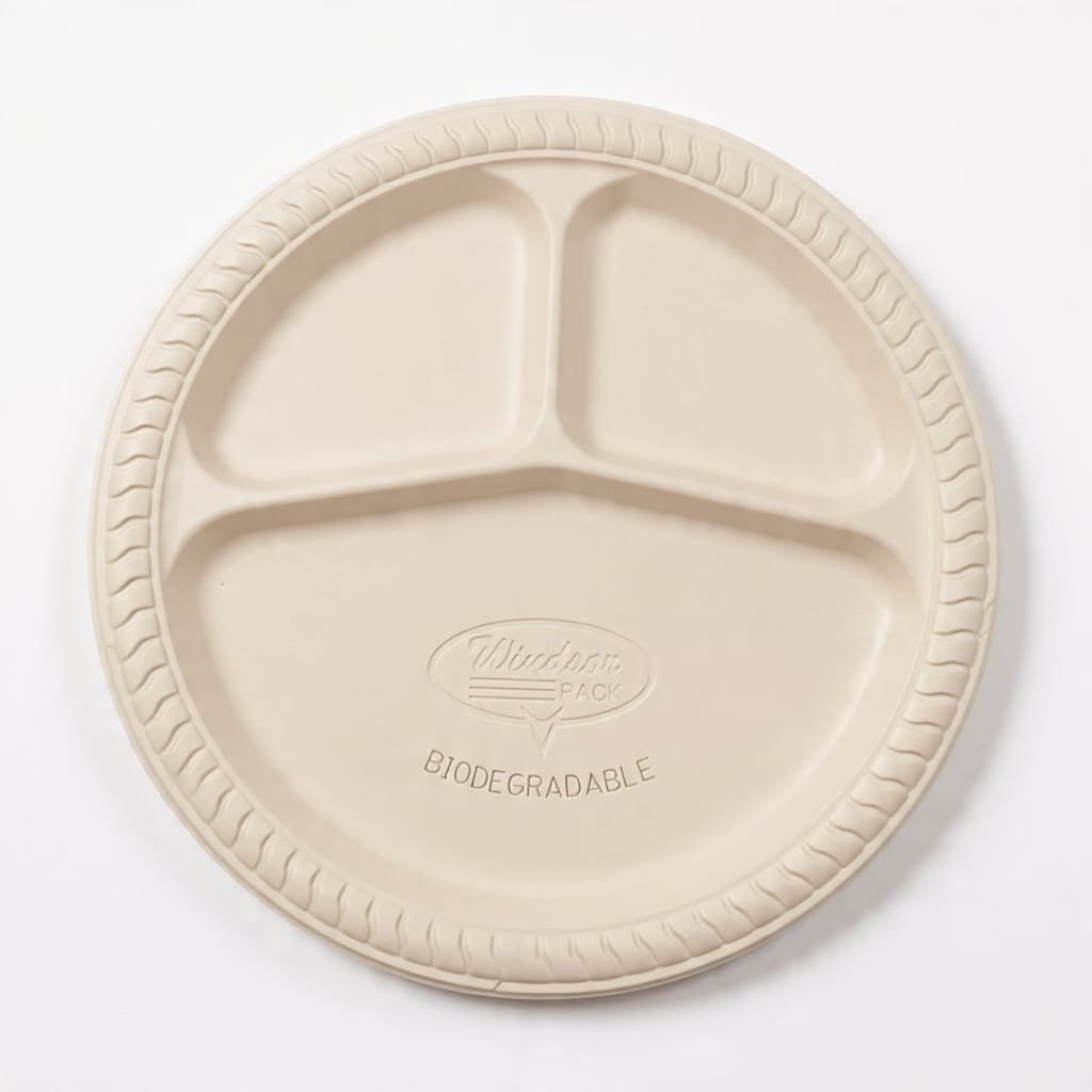 Cornstarch Plate 10" 3 Section - Image 2