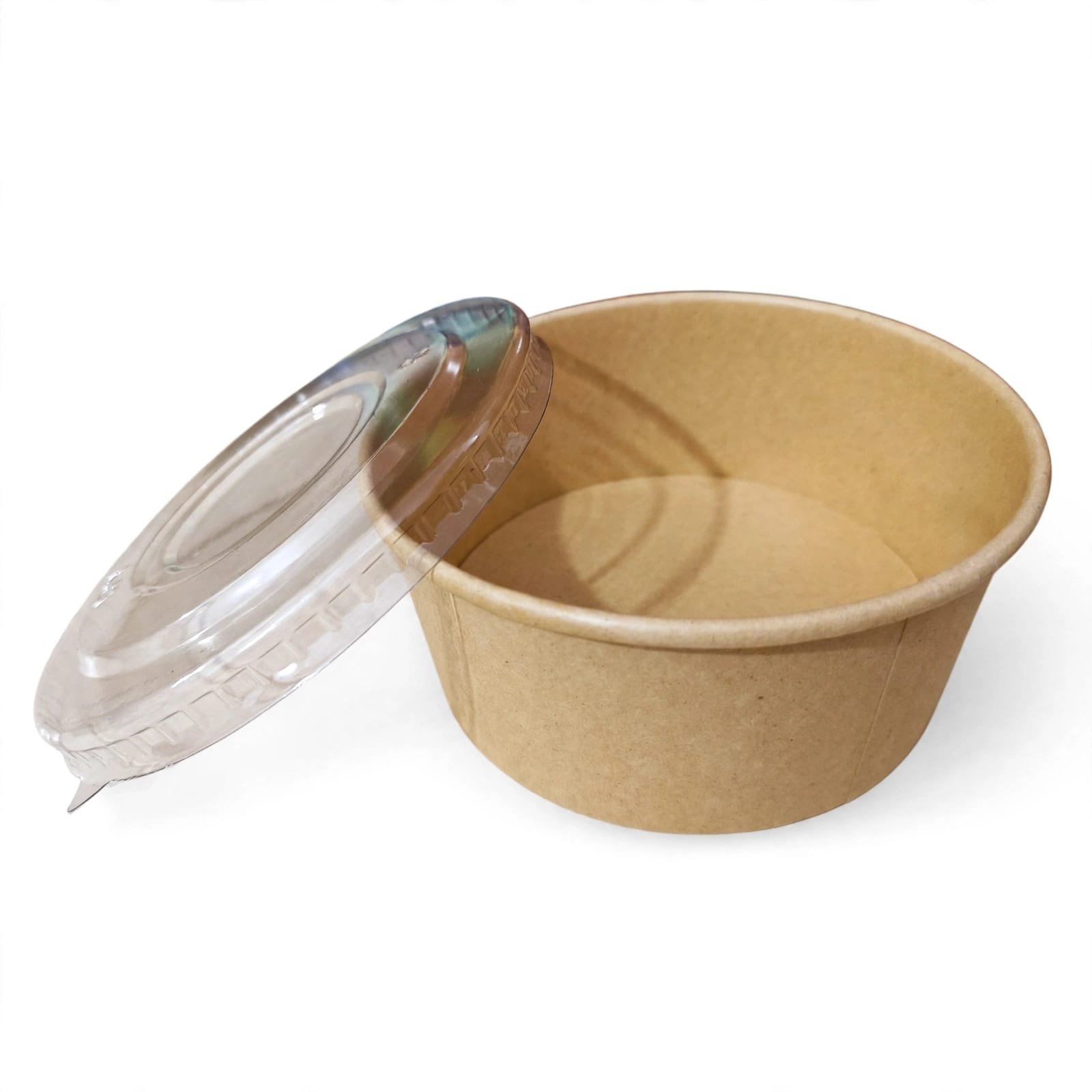 Kraft Paper Container With Pet Lid 750ml Flat - Image 4