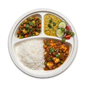 Bagasse Plate 9" 3 Section