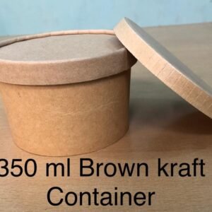 Kraft Paper Container With Lid 350ml