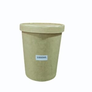 Kraft Paper Container With Lid 1000ml