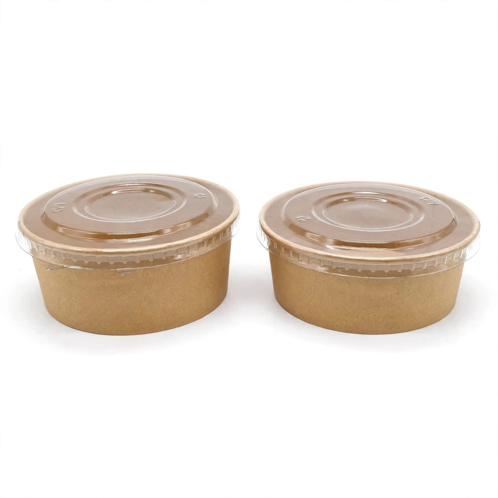 Kraft Paper Container With Pet Lid 750ml Flat - Image 5